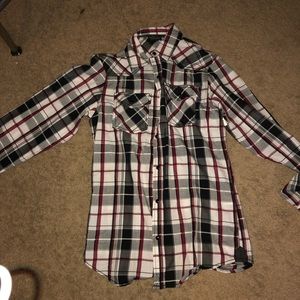 button down mixed colors